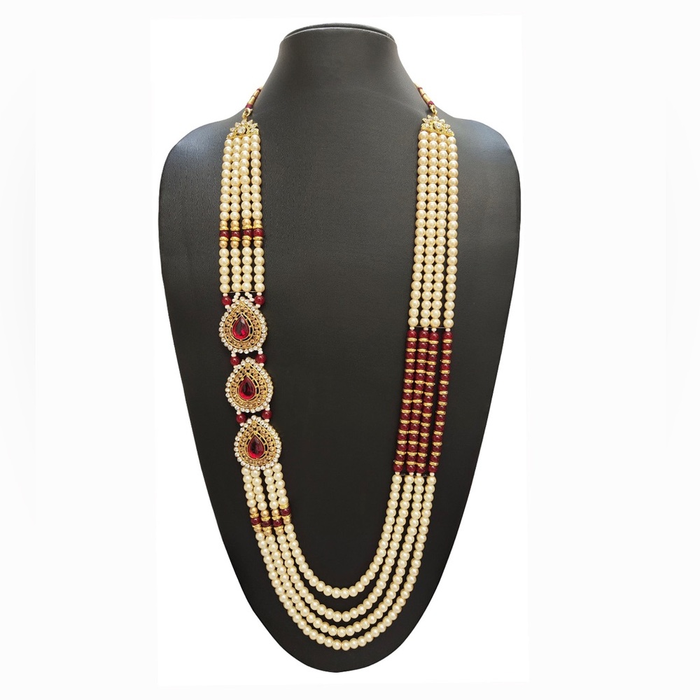 Groom necklace, sherwani mala, wedding jewelry, Indian men jewelry